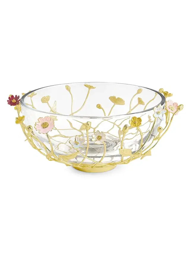 Wildflowers Glass Serving Bowl Wildflowers Glass Serving Bowl