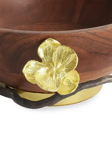 Michael Aram Small Gold Orchid Wood Bowl - Brown | Thumbnail 5 Michael Aram Small Gold Orchid Wood Bowl - Brown | Thumbnail 5