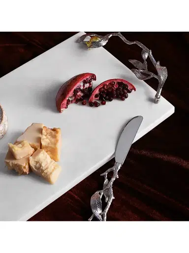 Michael Aram Pomegranate Silver & Gold Cheeseboard & Spreader - Grey White | Thumbnail 6 Michael Aram Pomegranate Silver & Gold Cheeseboard & Spreader - Grey White | Thumbnail 6