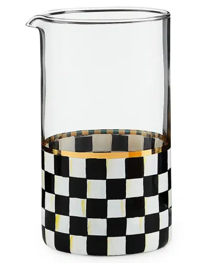 MacKenzie-Childs Courtly Check Mixing Glass | Thumbnail 1 MacKenzie-Childs Courtly Check Mixing Glass | Thumbnail 1