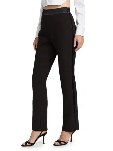 Toccin Women's Carmela Cigarette Tuxedo Pants - Jet | Thumbnail 4 Toccin Women's Carmela Cigarette Tuxedo Pants - Jet | Thumbnail 4