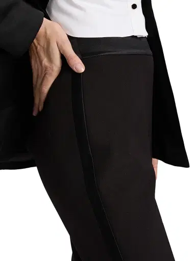Toccin Women's Carmela Cigarette Tuxedo Pants - Jet | Thumbnail 6 Toccin Women's Carmela Cigarette Tuxedo Pants - Jet | Thumbnail 6