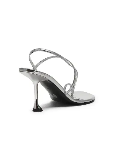 Proenza Schouler Women's Tee 85MM Satin Slingback Sandals - Silver | Thumbnail 3 Proenza Schouler Women's Tee 85MM Satin Slingback Sandals - Silver | Thumbnail 3