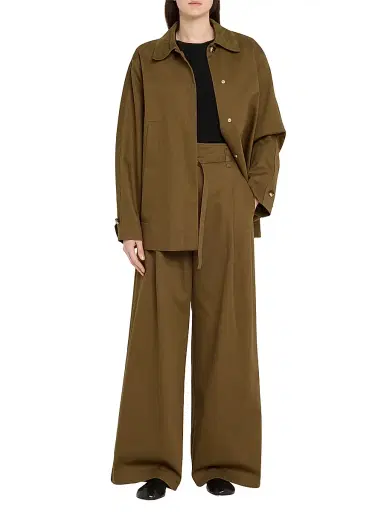 Proenza Schouler White Label Women's Raver Fine Herringbone Pants - Dark Green | Thumbnail 2 Proenza Schouler White Label Women's Raver Fine Herringbone Pants - Dark Green | Thumbnail 2