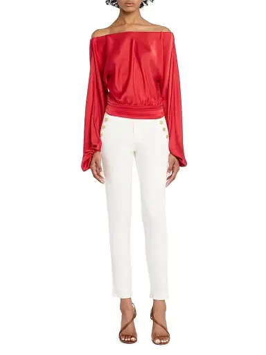 Ramy Brook Women's Helena High-Rise Skinny Jeans - White | Thumbnail 2 Ramy Brook Women's Helena High-Rise Skinny Jeans - White | Thumbnail 2
