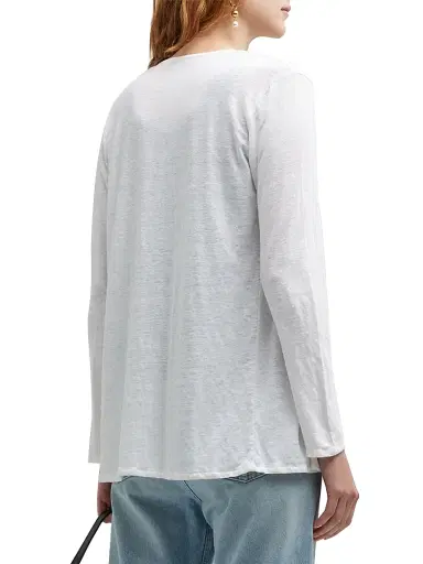Majestic Filatures Women's Stretch Linen Open-Front Cardigan - White | Thumbnail 5 Majestic Filatures Women's Stretch Linen Open-Front Cardigan - White | Thumbnail 5