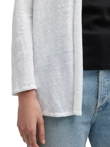 Majestic Filatures Women's Stretch Linen Open-Front Cardigan - White | Thumbnail 6 Majestic Filatures Women's Stretch Linen Open-Front Cardigan - White | Thumbnail 6