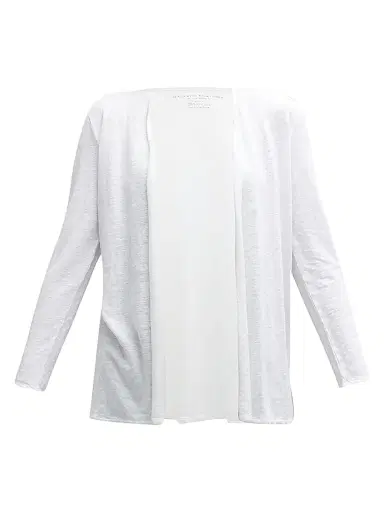 Majestic Filatures Women's Stretch Linen Open-Front Cardigan - White | Thumbnail 1 Majestic Filatures Women's Stretch Linen Open-Front Cardigan - White | Thumbnail 1