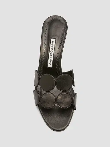 Manolo Blahnik Women's Haribalmu 55MM Leather Mules - Black - Size 8.5 | Thumbnail 6 Manolo Blahnik Women's Haribalmu 55MM Leather Mules - Black - Size 8.5 | Thumbnail 6