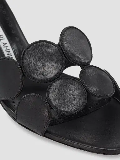 Manolo Blahnik Women's Haribalmu 55MM Leather Mules - Black - Size 8.5 | Thumbnail 7 Manolo Blahnik Women's Haribalmu 55MM Leather Mules - Black - Size 8.5 | Thumbnail 7