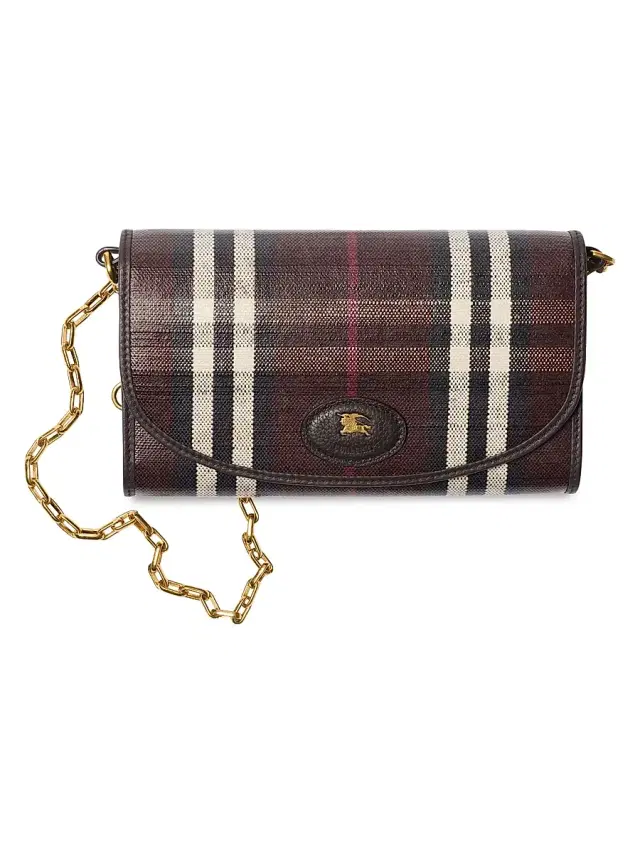 Women's Highlands Check Wallet - Mahogany Women's Highlands Check Wallet - Mahogany