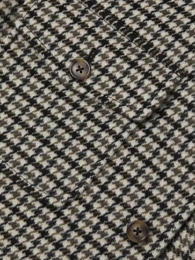 Reiss Men's Liam Houndstooth Wool-Blend Overshirt | Thumbnail 6 Reiss Men's Liam Houndstooth Wool-Blend Overshirt | Thumbnail 6