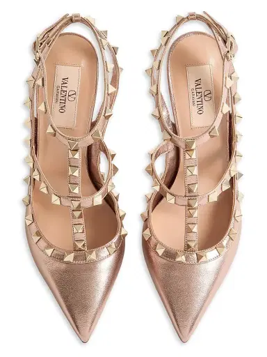 Valentino Garavani Women's Rockstud 100MM Pumps in Laminated Nappa Leather - Rose Cannelle - Size 10.5 | Thumbnail 4 Valentino Garavani Women's Rockstud 100MM Pumps in Laminated Nappa Leather - Rose Cannelle - Size 10.5 | Thumbnail 4
