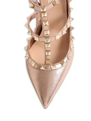 Valentino Garavani Women's Rockstud 100MM Pumps in Laminated Nappa Leather - Rose Cannelle - Size 10.5 | Thumbnail 5 Valentino Garavani Women's Rockstud 100MM Pumps in Laminated Nappa Leather - Rose Cannelle - Size 10.5 | Thumbnail 5
