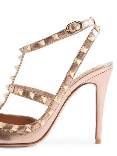 Valentino Garavani Women's Rockstud 100MM Pumps in Laminated Nappa Leather - Rose Cannelle - Size 10.5 | Thumbnail 6 Valentino Garavani Women's Rockstud 100MM Pumps in Laminated Nappa Leather - Rose Cannelle - Size 10.5 | Thumbnail 6