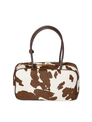 Miu Miu Women's Beau Calf Hair Shoulder Bag - White Brown | Thumbnail 3 Miu Miu Women's Beau Calf Hair Shoulder Bag - White Brown | Thumbnail 3