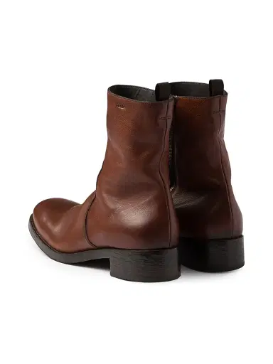 Prada Men's Leather Zipper Boots - Brown | Thumbnail 3 Prada Men's Leather Zipper Boots - Brown | Thumbnail 3