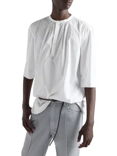 Prada Men's Cotton Shirt - White | Thumbnail 3 Prada Men's Cotton Shirt - White | Thumbnail 3