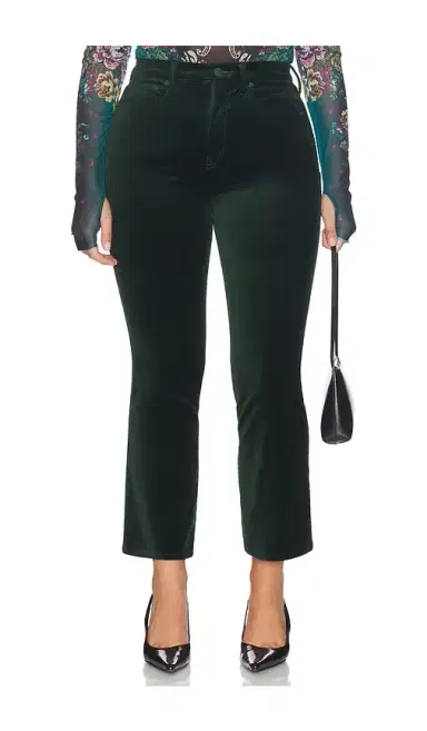 Good American Velvet Good High Rise Kick Flare Pants | Thumbnail 2 Good American Velvet Good High Rise Kick Flare Pants | Thumbnail 2