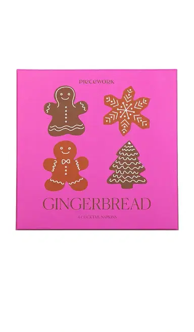 Piecework Gingerbread Cocktail Napkins | Thumbnail 2 Piecework Gingerbread Cocktail Napkins | Thumbnail 2