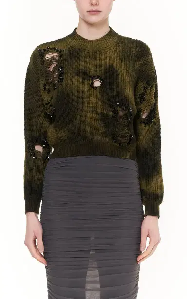 DES_PHEMMES Tie Dye Maxi Wool Pullover | Thumbnail 3 DES_PHEMMES Tie Dye Maxi Wool Pullover | Thumbnail 3