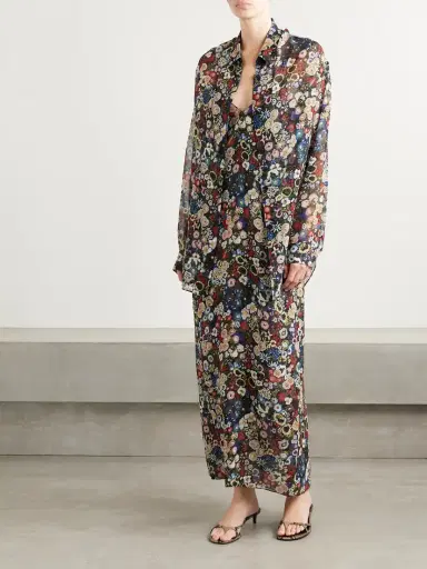 Khaite Taja Floral-print Silk-chiffon Maxi Dress | Thumbnail 2 Khaite Taja Floral-print Silk-chiffon Maxi Dress | Thumbnail 2