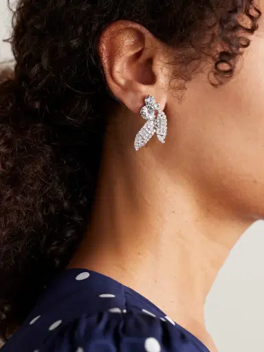 Jennifer Behr Alvara Silver-plated Crystal Earrings | Thumbnail 2 Jennifer Behr Alvara Silver-plated Crystal Earrings | Thumbnail 2