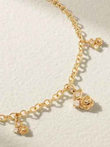 Sydney Evan Marquise Eye Rose 14-karat Gold Diamond Anklet | Thumbnail 4 Sydney Evan Marquise Eye Rose 14-karat Gold Diamond Anklet | Thumbnail 4