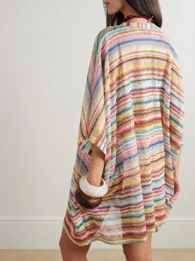 Missoni Mare Metallic Striped Crochet-knit Coverup | Thumbnail 3 Missoni Mare Metallic Striped Crochet-knit Coverup | Thumbnail 3