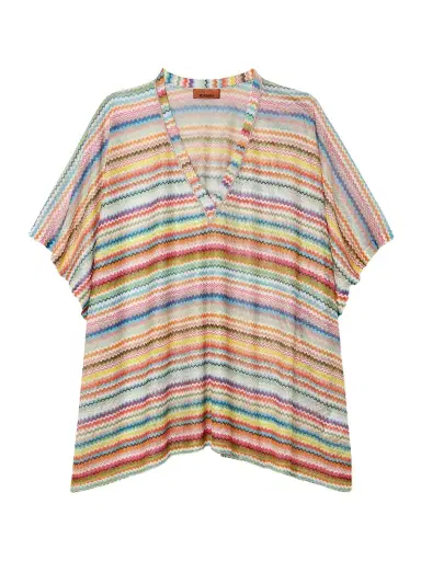 Missoni Mare Metallic Striped Crochet-knit Coverup | Thumbnail 1 Missoni Mare Metallic Striped Crochet-knit Coverup | Thumbnail 1