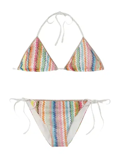 Missoni Mare Striped Metallic Crochet-knit Triangle Bikini | Thumbnail 1 Missoni Mare Striped Metallic Crochet-knit Triangle Bikini | Thumbnail 1