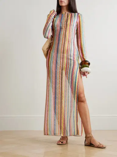 Missoni Mare Striped Metallic Crochet-knit Maxi Dress | Thumbnail 2 Missoni Mare Striped Metallic Crochet-knit Maxi Dress | Thumbnail 2