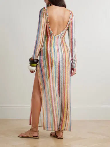 Missoni Mare Striped Metallic Crochet-knit Maxi Dress | Thumbnail 3 Missoni Mare Striped Metallic Crochet-knit Maxi Dress | Thumbnail 3