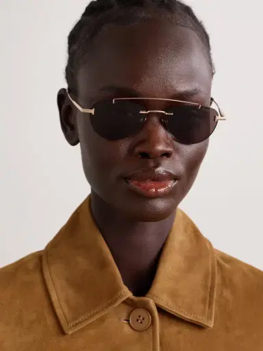 Tom Ford Astor Rimless Aviator-style Rose Gold-tone Sunglasses | Thumbnail 2 Tom Ford Astor Rimless Aviator-style Rose Gold-tone Sunglasses | Thumbnail 2