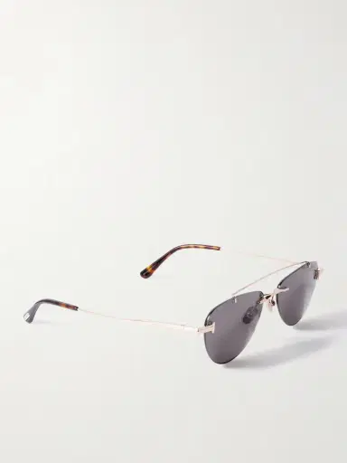 Tom Ford Astor Rimless Aviator-style Rose Gold-tone Sunglasses | Thumbnail 3 Tom Ford Astor Rimless Aviator-style Rose Gold-tone Sunglasses | Thumbnail 3