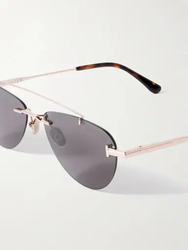 Tom Ford Astor Rimless Aviator-style Rose Gold-tone Sunglasses | Thumbnail 4 Tom Ford Astor Rimless Aviator-style Rose Gold-tone Sunglasses | Thumbnail 4