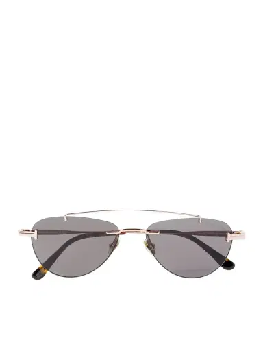 Tom Ford Astor Rimless Aviator-style Rose Gold-tone Sunglasses | Thumbnail 1 Tom Ford Astor Rimless Aviator-style Rose Gold-tone Sunglasses | Thumbnail 1