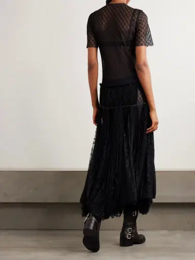 JW Anderson Layered Cutout Pleated Lace Maxi Dress | Thumbnail 3 JW Anderson Layered Cutout Pleated Lace Maxi Dress | Thumbnail 3