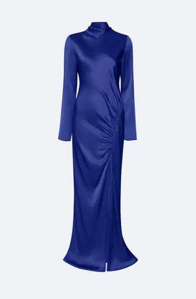 Lapointe Satin Tab Gown | Thumbnail 4 Lapointe Satin Tab Gown | Thumbnail 4