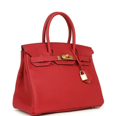 HERMÈS Hermes Birkin 30 Rouge Casaque Togo Gold Hardware | Thumbnail 2 HERMÈS Hermes Birkin 30 Rouge Casaque Togo Gold Hardware | Thumbnail 2