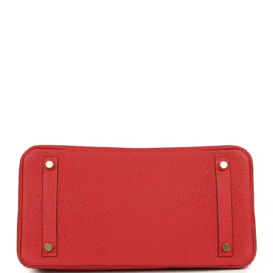 HERMÈS Hermes Birkin 30 Rouge Casaque Togo Gold Hardware | Thumbnail 6 HERMÈS Hermes Birkin 30 Rouge Casaque Togo Gold Hardware | Thumbnail 6