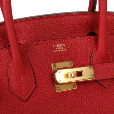 HERMÈS Hermes Birkin 30 Rouge Casaque Togo Gold Hardware | Thumbnail 7 HERMÈS Hermes Birkin 30 Rouge Casaque Togo Gold Hardware | Thumbnail 7
