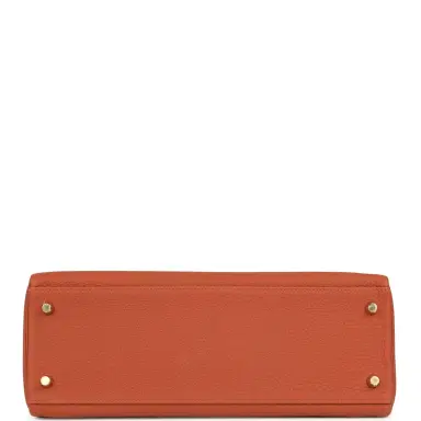 HERMÈS Pre-owned Hermes Special Order (HSS) Kelly Retourne 32 Cuivre Verso Togo Gold Hardware | Thumbnail 6 HERMÈS Pre-owned Hermes Special Order (HSS) Kelly Retourne 32 Cuivre Verso Togo Gold Hardware | Thumbnail 6