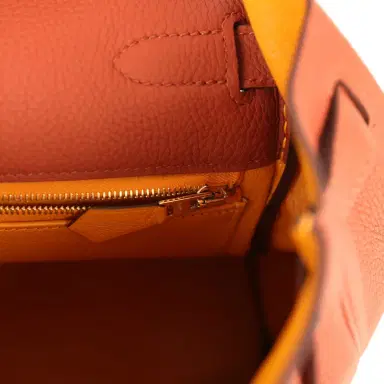 HERMÈS Pre-owned Hermes Special Order (HSS) Kelly Retourne 32 Cuivre Verso Togo Gold Hardware | Thumbnail 9 HERMÈS Pre-owned Hermes Special Order (HSS) Kelly Retourne 32 Cuivre Verso Togo Gold Hardware | Thumbnail 9