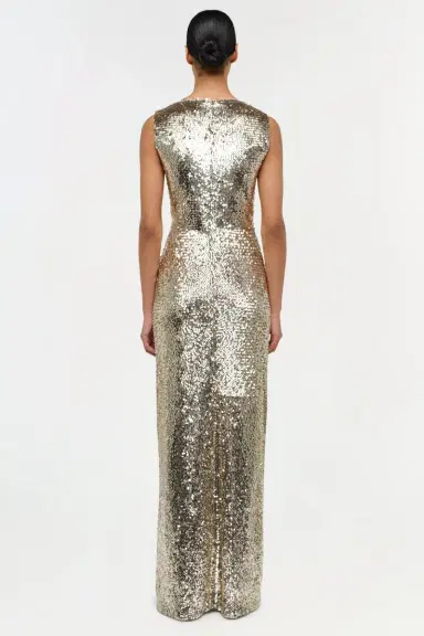 Simkhai Felicity Draped Sequin Gown | Thumbnail 4 Simkhai Felicity Draped Sequin Gown | Thumbnail 4