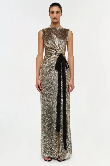 Simkhai Felicity Draped Sequin Gown | Thumbnail 6 Simkhai Felicity Draped Sequin Gown | Thumbnail 6