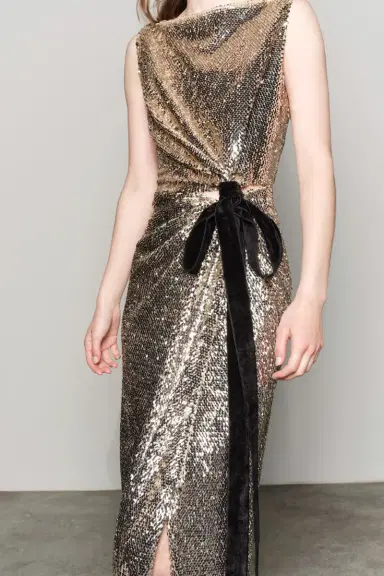 Simkhai Felicity Draped Sequin Gown | Thumbnail 7 Simkhai Felicity Draped Sequin Gown | Thumbnail 7