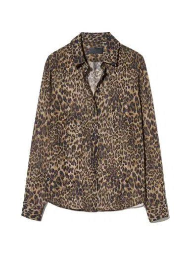 Nili Lotan Gaia Leopard Silk Shirt | Thumbnail 1 Nili Lotan Gaia Leopard Silk Shirt | Thumbnail 1