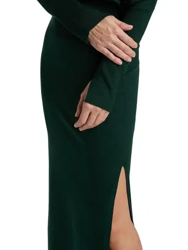 SIMKHAI Women's Janese Off-The-Shoulder Midi-Dress - Emerald | Thumbnail 6 SIMKHAI Women's Janese Off-The-Shoulder Midi-Dress - Emerald | Thumbnail 6