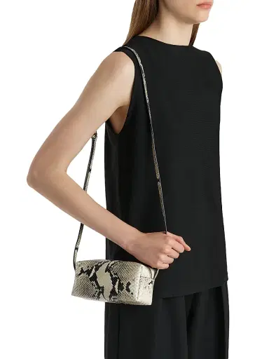 Khaite Women's Mini Kye Snake-Print Leather Crossbody Bag - Natural | Thumbnail 2 Khaite Women's Mini Kye Snake-Print Leather Crossbody Bag - Natural | Thumbnail 2
